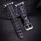 Black Double Hornback Alligator Apple Watch Band
