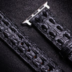 Black Double Hornback Alligator Apple Watch Band