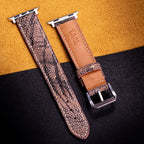 Rose Taupe Matte Ostrich Leather Apple Watch Band