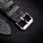 Forest Green Matte Ostrich Leg Leather Apple Watch Band