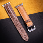 Dark Brown Lizard Leather Apple Watch Band