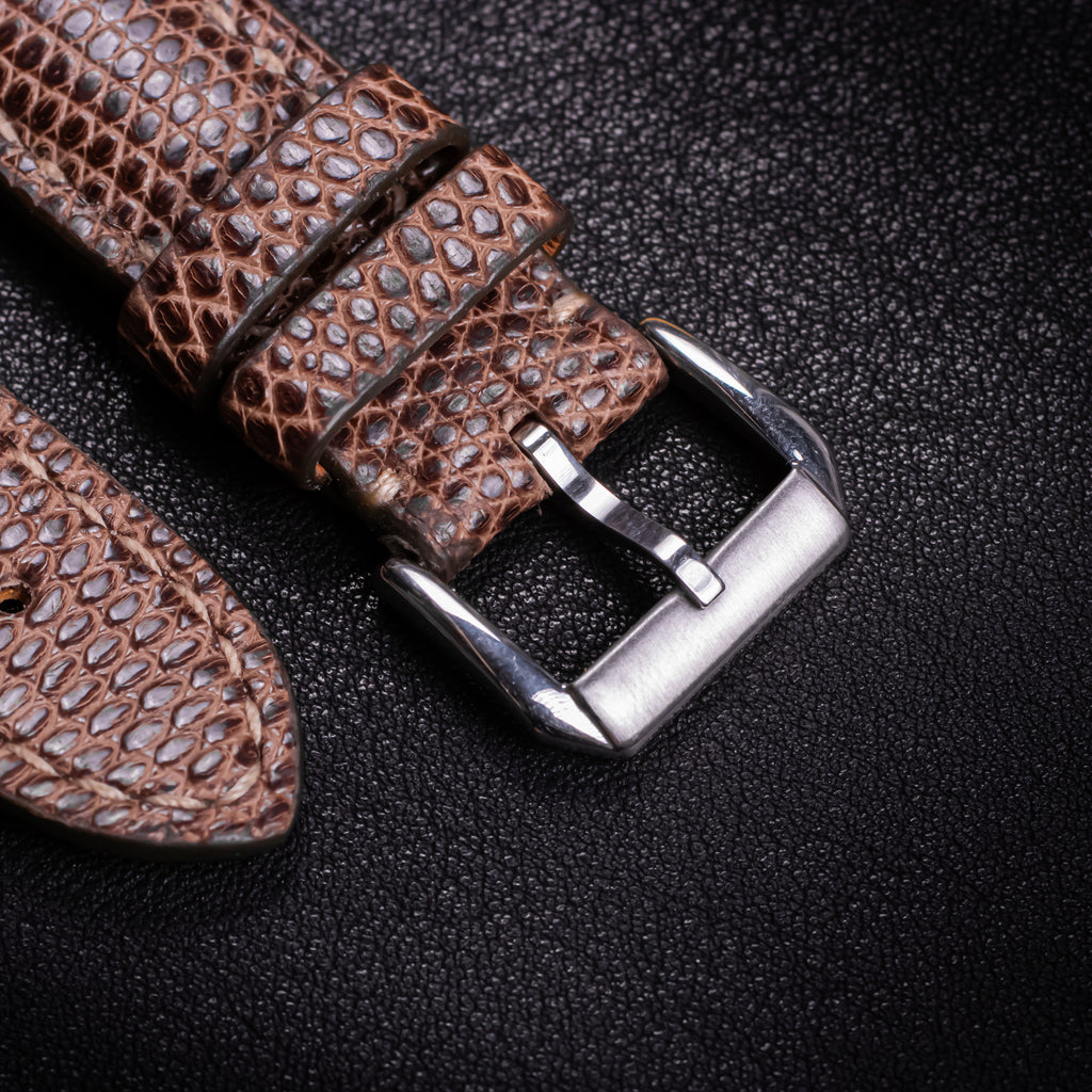 Dark Brown Lizard Leather Apple Watch Band