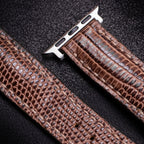 Dark Brown Lizard Leather Apple Watch Band