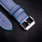 Dusty Blue Lizard Leather Apple Watch Band