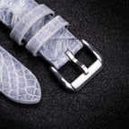 Glacier Blue Alligator Hornback Apple Watch Band