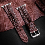 Dark Brown Horned Alligator Leg Apple Watch Band