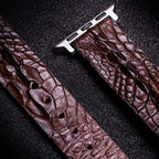 Dark Brown Horned Alligator Leg Apple Watch Band
