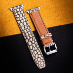 Ivory Alligator Leather Apple Watch Band