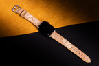 Sand Matte Ostrich Leg Leather Apple Watch Band (Scaled)