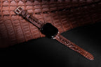 Dark Brown Horned Alligator Leg Apple Watch Band