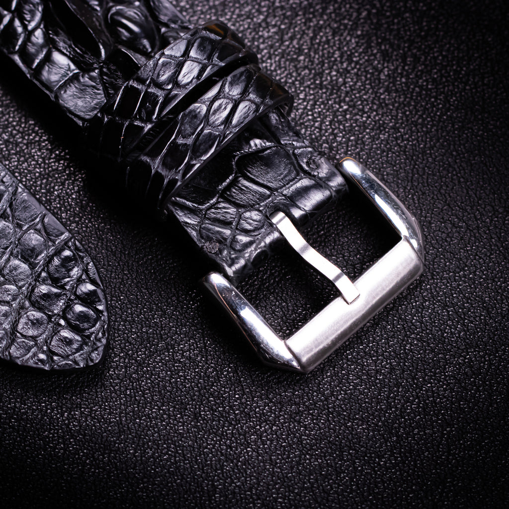 Black Horned Alligator Leg Apple Watch Band
