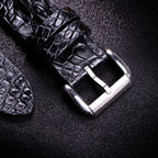Black Horned Alligator Leg Apple Watch Band