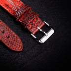 Vermillion Lizard Leather Apple Watch Band