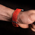 Vermillion Lizard Leather Apple Watch Band