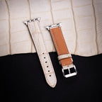 Linen Nubuck Alligator Leather Apple Watch Band
