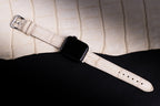 Linen Nubuck Alligator Leather Apple Watch Band