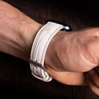 Linen Nubuck Alligator Leather Apple Watch Band