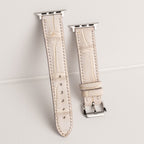 Linen Nubuck Alligator Leather Apple Watch Band
