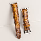Havana Patina Alligator Leather Apple Watch Band