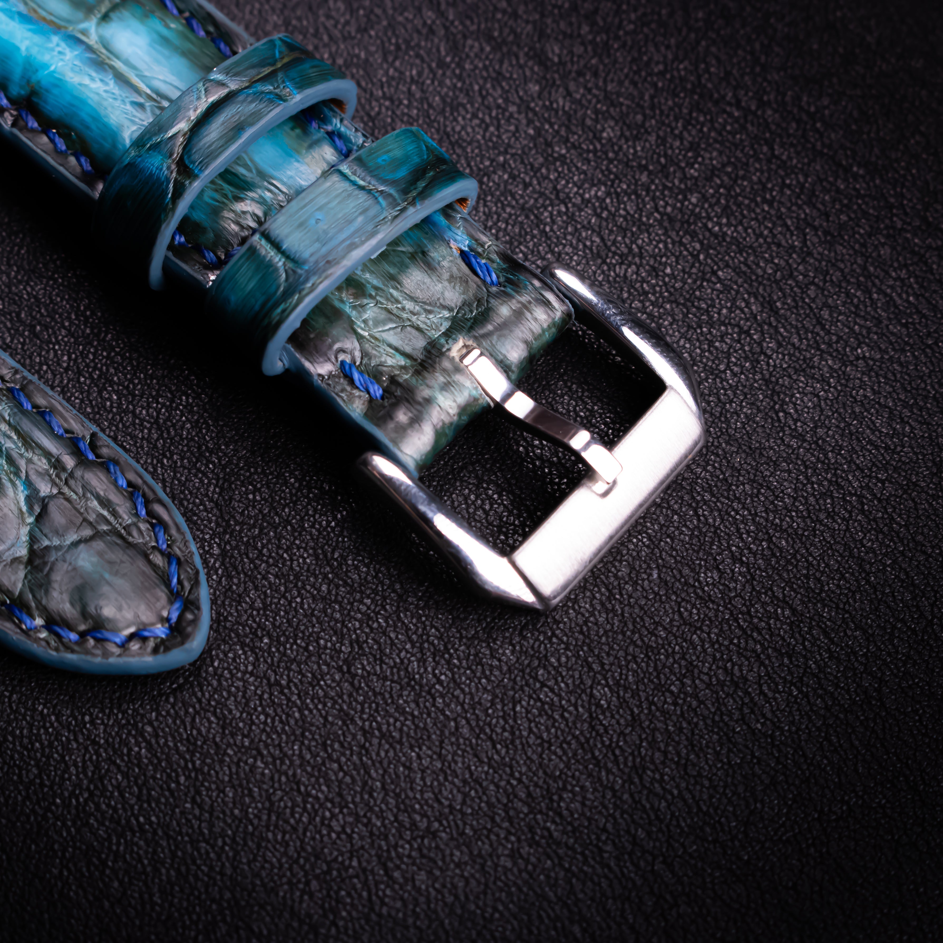 Peacock Patina Alligator Leather Apple Watch Band