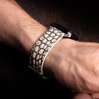 Ivory Alligator Leather Apple Watch Band