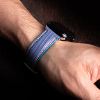Dusty Blue Lizard Leather Apple Watch Band