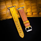 Dijon Yellow Alligator Leather Apple Watch Band (Belly)
