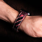 Crimson Eclipse Matte Ostrich Leg Leather Apple Watch Band (Scaled)
