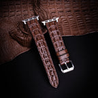 Brown Double Hornback Alligator Apple Watch Band