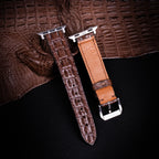 Brown Double Hornback Alligator Apple Watch Band