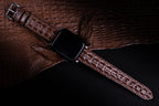 Brown Double Hornback Alligator Apple Watch Band