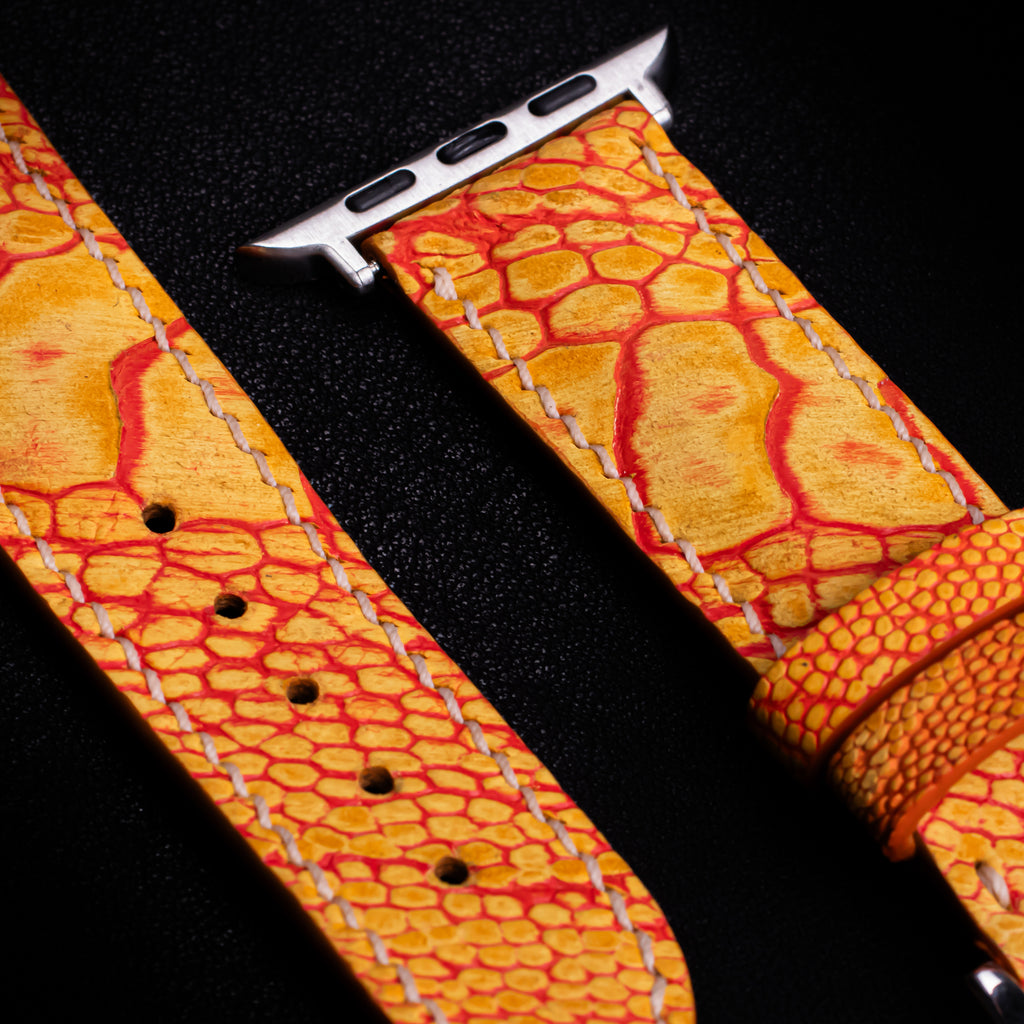 Phoenix Matte Ostrich Leg Leather Apple Watch Band (Scaled)
