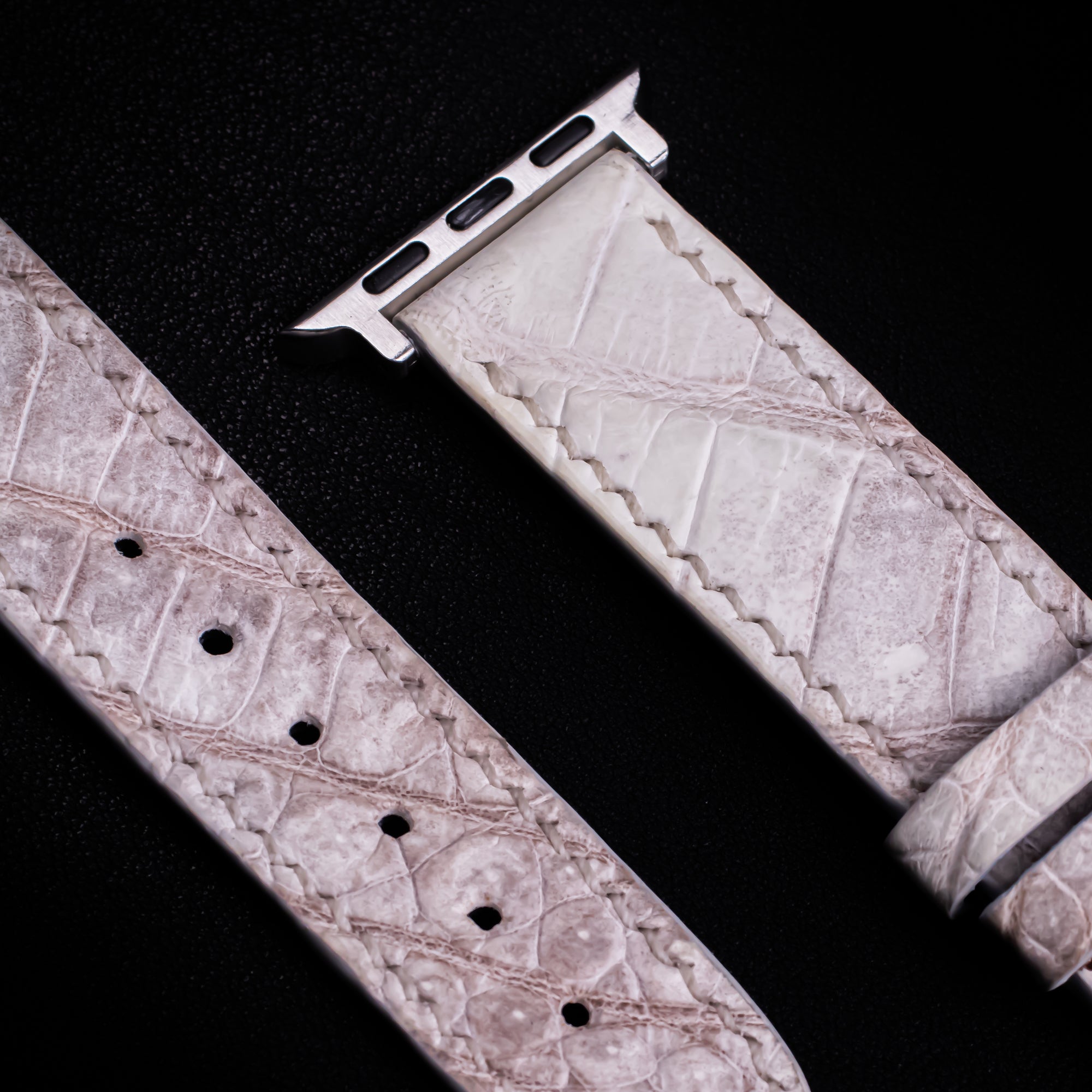 Himalayan Alligator Leather Apple Watch Band (Belly)