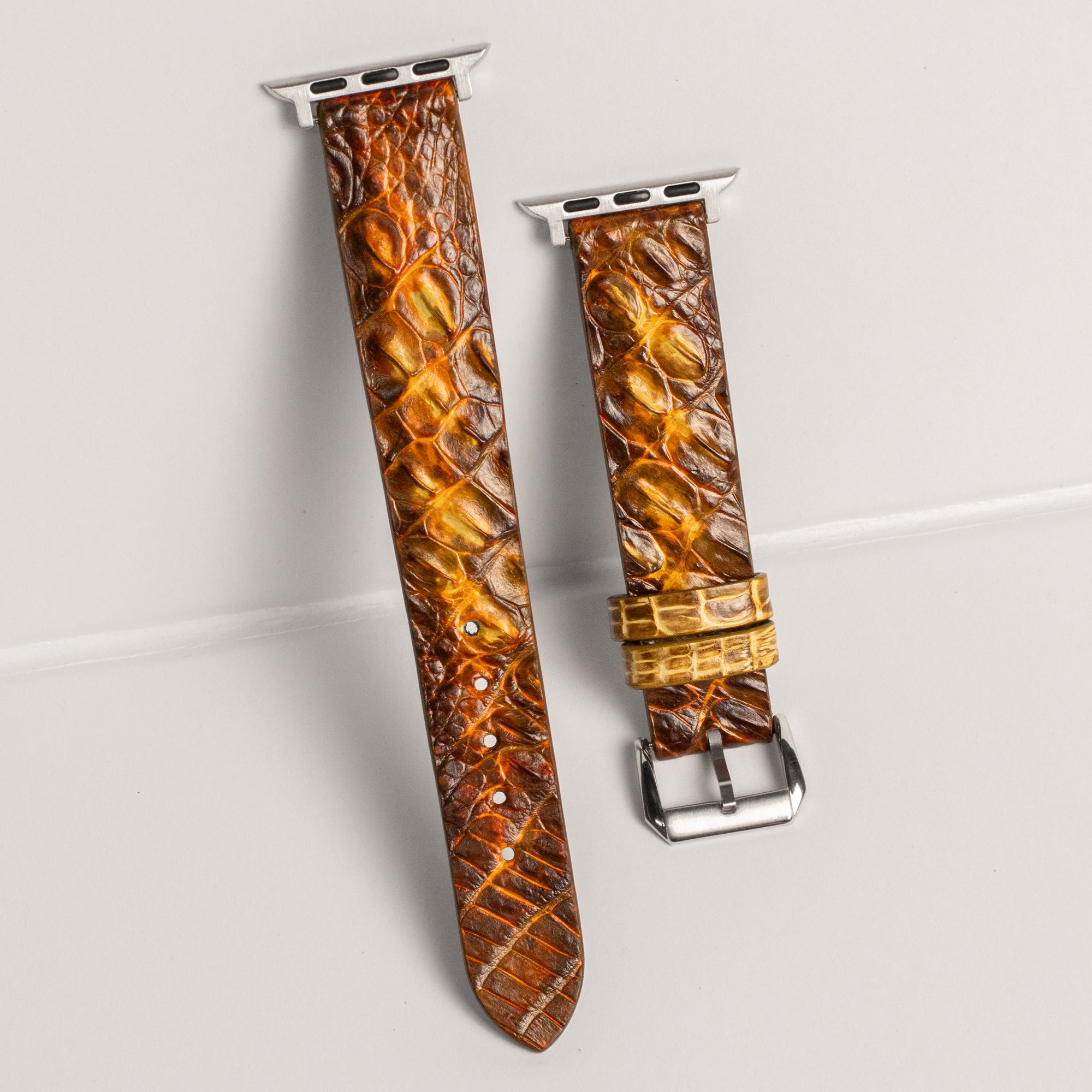 Whiskey Alligator Hornback Apple Watch Band