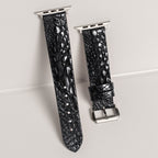 Black Horned Alligator Leg Apple Watch Band