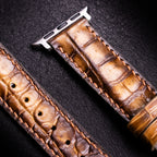 Havana Patina Alligator Leather Apple Watch Band