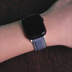 Dusty Blue Lizard Leather Apple Watch Band