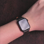 Dark Espresso Glossy Ostrich Leg Leather Apple Watch Band