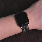 Forest Green Matte Ostrich Leg Leather Apple Watch Band