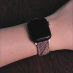 Rose Taupe Matte Ostrich Leather Apple Watch Band