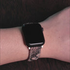Rosewood Matte Ostrich Leg Leather Apple Watch Band (Scaled)