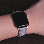 Glacier Blue Alligator Hornback Apple Watch Band